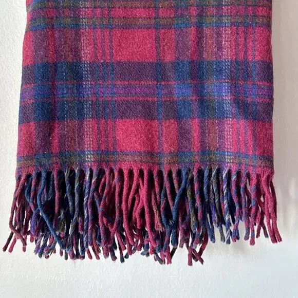 Vintage Pendleton Woolen Mills Blanket Throw Wool Plaid 52 X 68 Cabincore READ